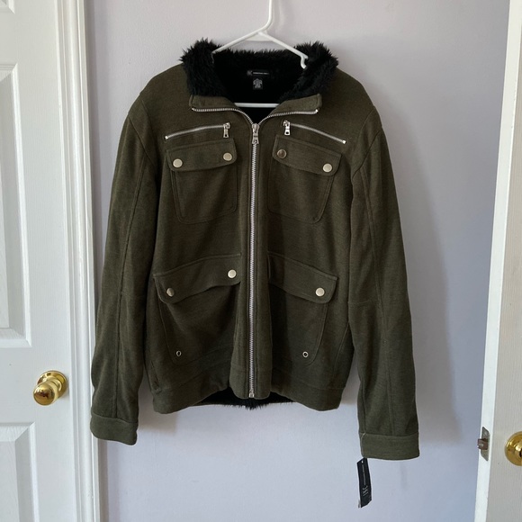 NEW WITH TAGS faux fur lined INC jacket - Picture 2 of 6